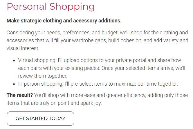 Personal shopper selecting clothing for client in Toronto boutique