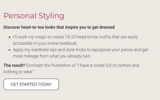 Toronto fashion stylist helping client create new wardrobe pieces